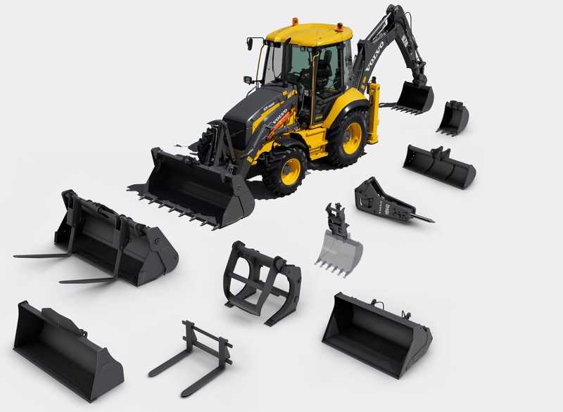 Stěhování a nakládání materiálů rypadlo-nakladačem